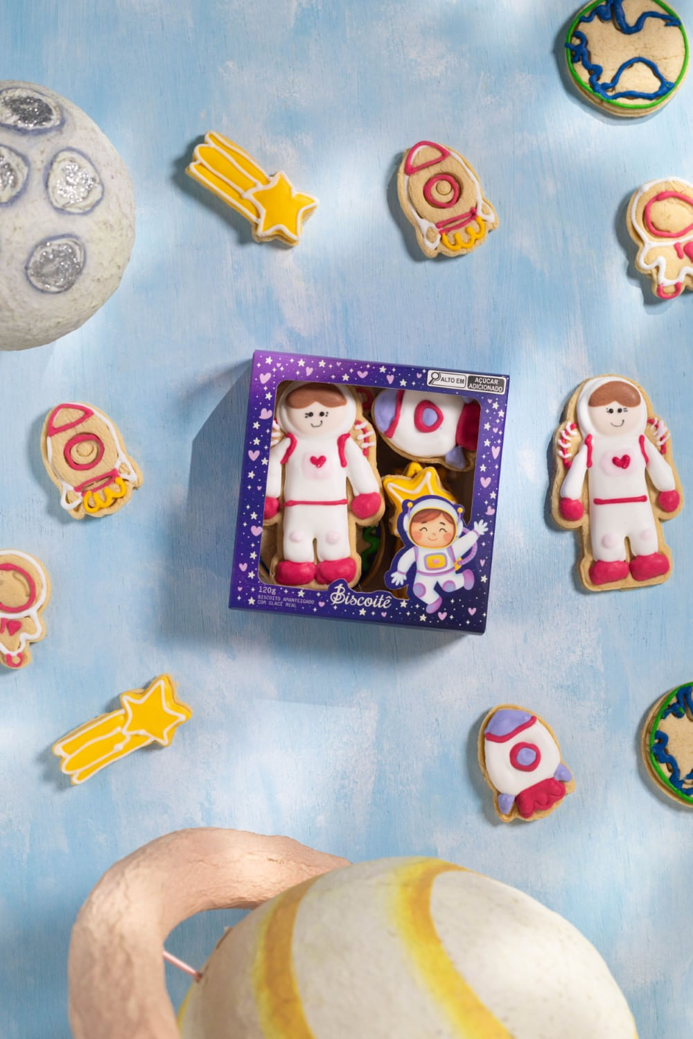 DECORADINHO ASTRONAUTA  MENINA 120G