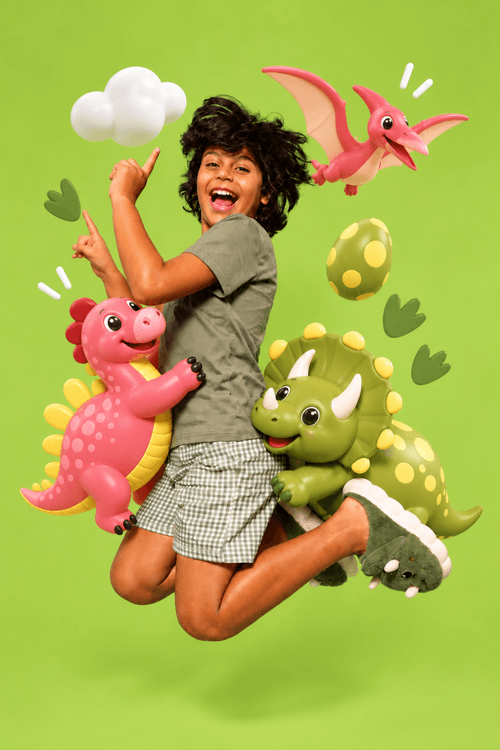Kit Decoradinho com Pantufa Dino P